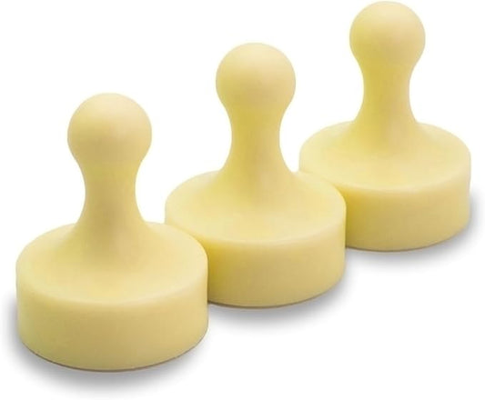 GLASSBOARD STUDIO Powerful Neodymium Magnets, Pawn-Shaped - Strong Fridge/Refrigerator and Whiteboard Magnet, Ideal for Office, Kitchen, Crafts - Rare Earth, Heavy Duty (3, Lemonade Yellow)