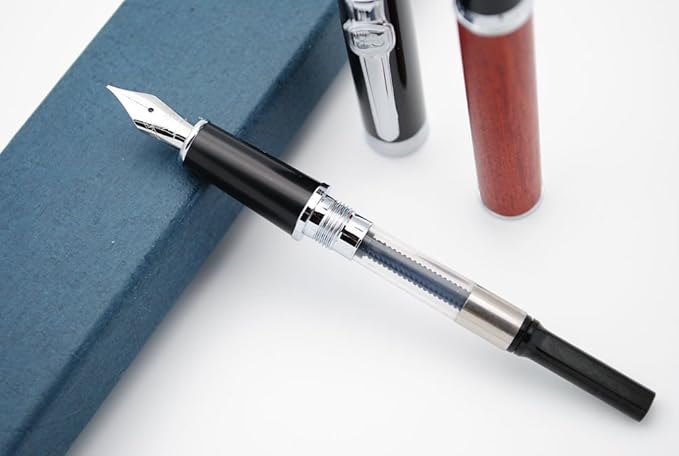 JINHAO 8802 Fountain Pen F Nib (Wooden Barrel)