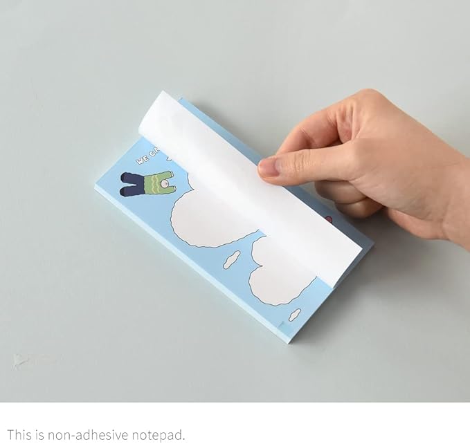 Monolike Memopad Olly Molly Weekend SET - 4 Packs, 4 Different Designs, 80 Sheets Per Pad, Total 320 Sheets, Note pads, Writing pads, 80x148mm