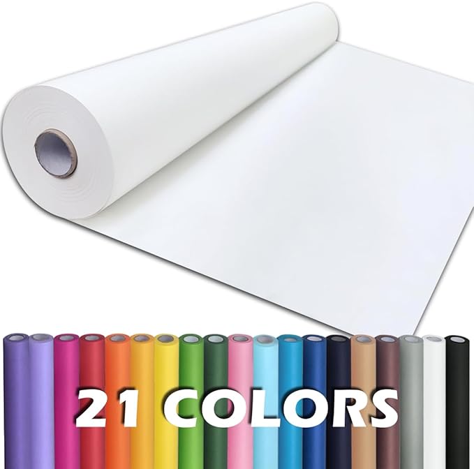 PerkHomy 30" x 2,400" (200') White Kraft Paper Roll for Craft Bulletin Board Paper Art Table Covering Crafting Gift Wrapping Bouquet Packing Parcel 80GSM 55LB (White, 30" x 200')