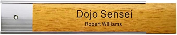 Nameplate Holder Wall or Door 5Pack Silver 2“ × 10”