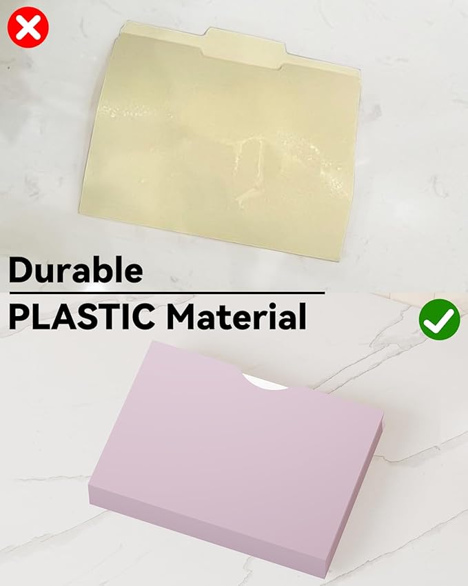 Ansook Plastic 2 Inch Manila File Jackets,Letter Size,Expanding File Jacket, Lightweight,Reinforced Straight Cut Tab,Heavy Duty 2 Inch Expansion Pocket,Poly File Jacket,12 Pack,Morandi Assorted Color