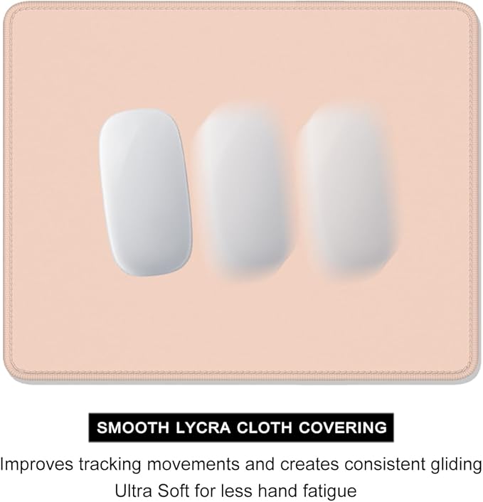 Auhoahsil Mouse Pad, 12 x 10 Inch Square Mousepad, 3mm Thick Rubber Mouse Mat with Pretty Design, Premium-Textured Non-Slip for Gaming Work Office Wireless Mouse Men Women, Orange Pink