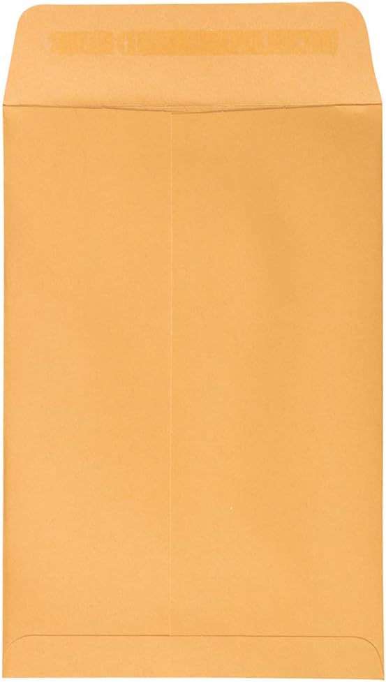 JAM PAPER 6 x 9 Open End Catalog Envelopes with Peel and Seal Closure - Brown Kraft Manila - Bulk 250/Box