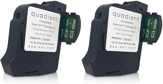 Save On Postage Ink IXINK1 Compatible Quadient Std Ink Cartridge for iX-1 Series, 2 Pack