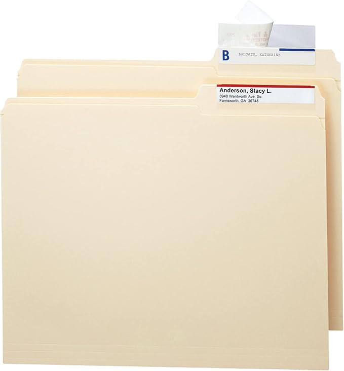 Smead Seal and View® Clear Label Protector, Size 3-1/2x1-11/16-Inches Before Folding, 100 per Pack (67600)