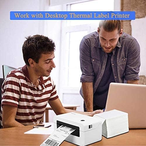 OausTect 4x6 Shipping Label 2000 Fanfold Labels for Rollo, Zebra Direct Thermal Printer, with Perforations