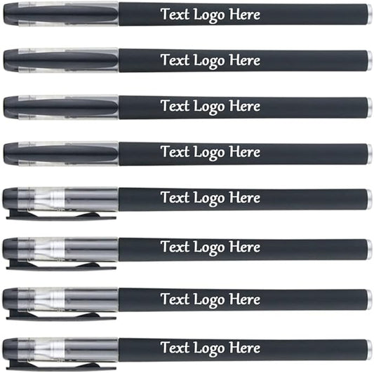 Personalized Pens with Name Words Logo Icon Engraved Custom Gel Pen for Business School Office Bank 100 Pcs