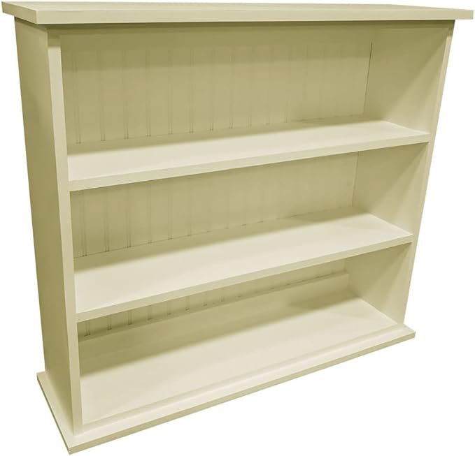 Sawdust City Solid Wood 3-Tier Open Shelf Bookcase (Solid - Cream)
