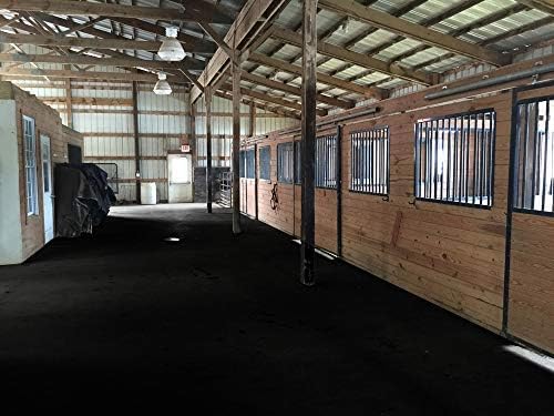 American Heavy Duty Stall Mats - Stable/Horse Mats - Thick, Durable Rubber Flooring - Solid Black 14' x 20' Set 3/4" Thick (70 Tiles Total)