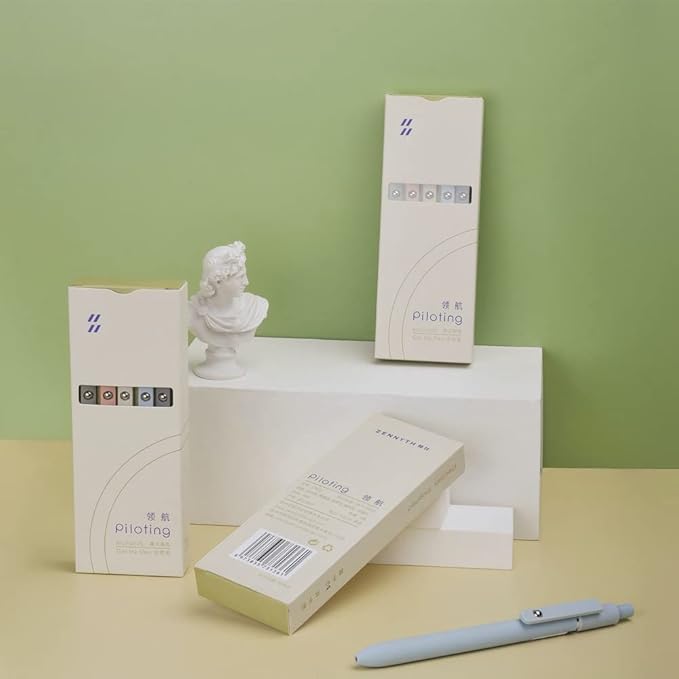 VICO Gel Pens, 5 Pcs 0.5mm Quick Dry Black Ink Pen Fine Point Smooth Writing Pens, Aesthetic Cute Office School Supplies Gifts for Women Men, High-End Series for Journaling Note Taking