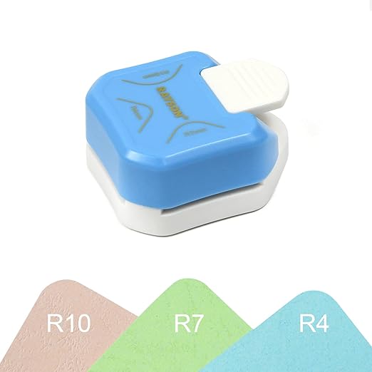 RAYSON CR05BL 3 in 1 Corner Cutter, 4mm 7mm 10mm 3 Way Corner Rounder Paper Punches for Paper Craft, DIY Projects, Blue
