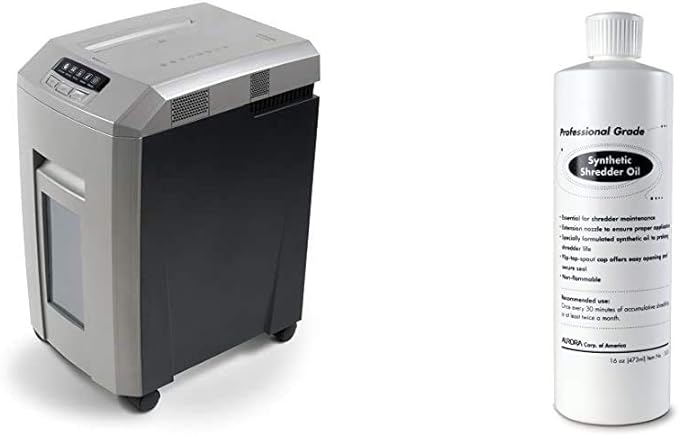 Aurora AU1580MA Professional Grade Shredder and Aurora SL16 Synthetic Shredder Oil