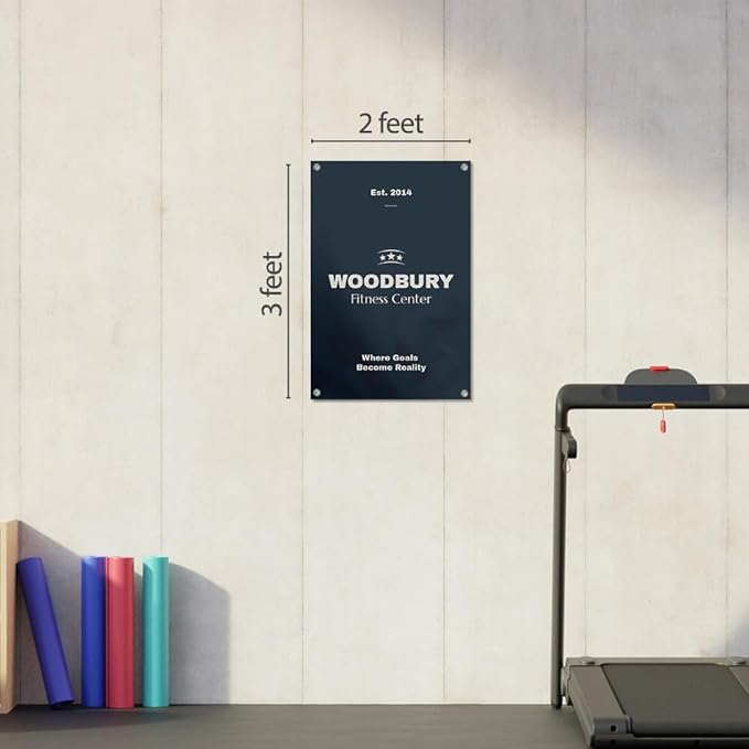 Staples Custom Scrim Vinyl Banner - 24W" x 36L" Quote Banner with 4 Grommets - Durable Outdoor Sign for Events, Promotions, and Business Advertising (Wood)