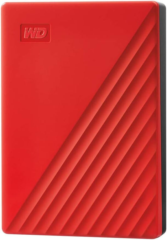 WD 4TB My Passport, Portable External Hard Drive, Red, backup software with defense against ransomware, and password protection, USB 3.1/USB 3.0 compatible - WDBPKJ0040BRD-WESN