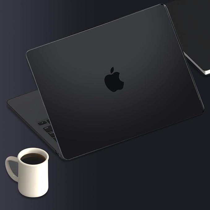 KEROM Space Black Case for MacBook Pro 14 inch 2025-2021 M5 M4 M3 M2 M1 Pro/Max Chip A3434 A3112 A3185 A3401 A2918 A2992 A2779 A2442, Frosted Matte Plastic Hardshell & Keyboard Cover, Black Clear