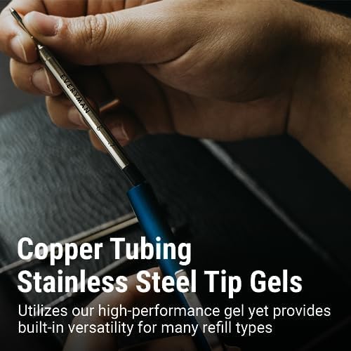 Everyman Grafton Pen and Pencil Set, Taipan | Premium EDC Metal Gel Ink Ballpoint Pen + Mechanical Pencil | Refillable Executive Writing Tools for Office, Business, Men’s Gift & Daily Use