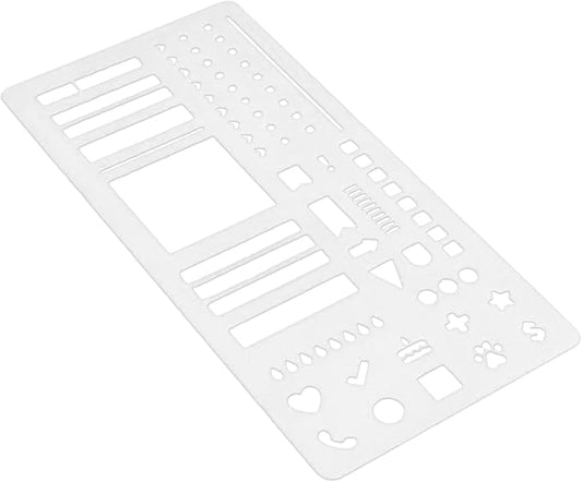 Calendar Stencils for Planners, Flexible Record Template, Scrapbook Drawing Ruler, Reusable Planner Stencil, Journaling Accessories for Lettering Banners Habit Tracker Stamps Bookmark
