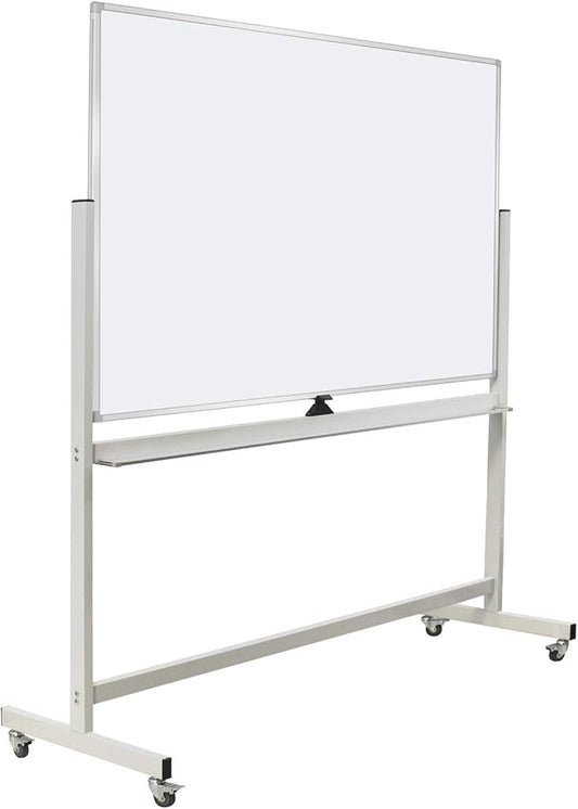 60"x40" Mobile Whiteboard Double-Sided Magnetic Large Dry Erase White Board with Rolling Stand for Offices, Home & School