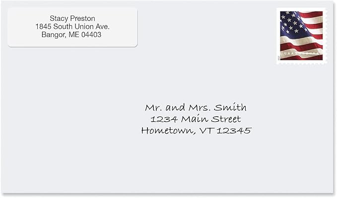 Personalized Return Address Labels, Roll of 500 Gloss White Self-Adhesive Labels Without Dispenser, Customize with Name & Shipping Address, Colorful Images