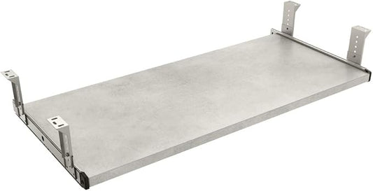 FRMSAET Furniture Accessories Office Product Suits Hardware 20/24/30 inches Keyboard Drawer Tray Wood Holder Under Desk Adjustable Height Platform. (30 inches, Gray Rock)
