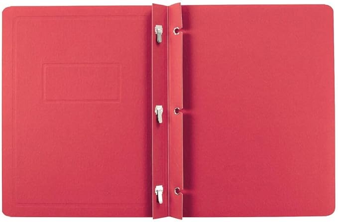 Oxford Title Panel and Border Front Report Covers, Red, Letter Size, 25 per Box, (52511)