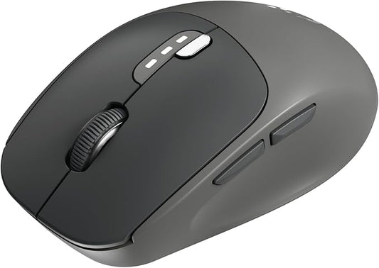 EWEADN Q5 Wireless Mouse, Bluetooth & 2.4G Quiet Computer Mouses with 1600 DPI, Battery Level Display, Ergonomic Office Mouse,6 Button Portable Cute Cordless Mice for Laptop/PC/Mac- Black
