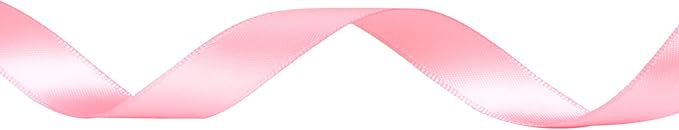 Ribbli Double Faced Pink Satin Ribbon,1/2” x Continuous 25 Yards,Use for Bows Bouquet,Gift Wrapping,Floral Arrangement