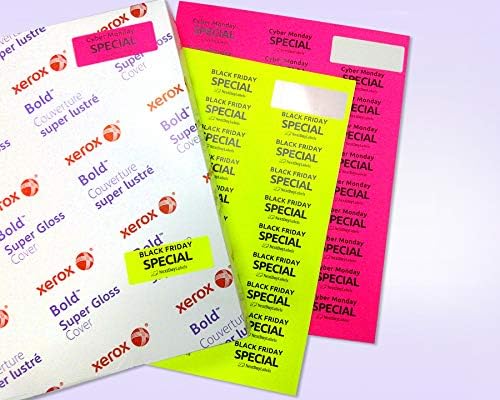 NextDayLabels 8-1/2 x 11" Neon Color High Light Fluorescent Labels for Laser & Inkjet Printer (Yellow Fluorescent, 1" x 2-5/8" - 30 Per Page | 1500 Label)