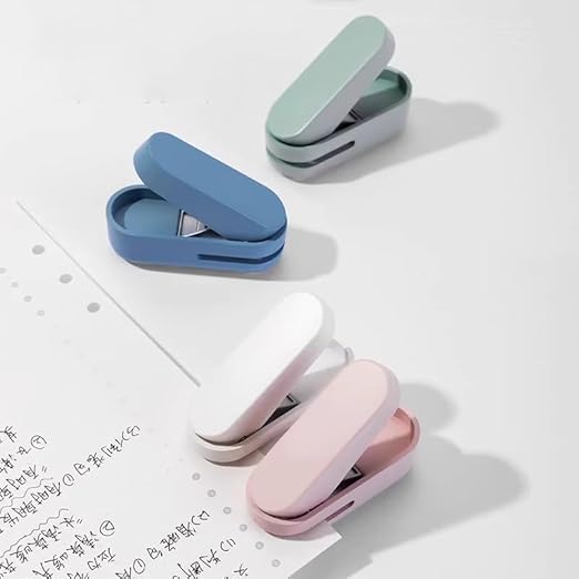 Knamoda Mini Small Hole Puncher Green Color, 10 Sheet Paper Hole Puncher Capacity Single Hole Puncher for Office Use Or Gift for Students (Green)