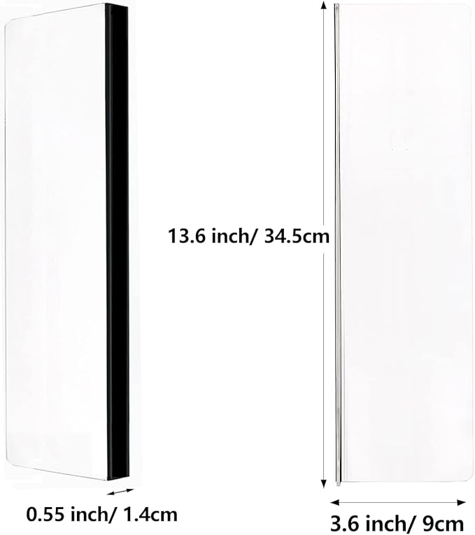 2 Pcs Large Computer Monitor Memo Board for No Edge Monitors,13.6 X 3.6 Inch Monitor Sticky Note Holder Computer Monitor Message Board for Frameless Monitors