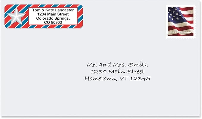Colorful Images Star Spangled Patriotic Rolled Personalized Return Address Mailing Labels with Dispenser, Customize with Name & Shipping Address, 500 ¾” x 2½” Self Adhesive, Easy Peel Label Roll