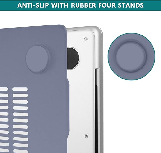 Teryeefi for MacBook Pro 16 Inch Case M4 M3 M2 M1 2025 2024-2021 Release A3403 A3186 A2485 A2780 A2991 Model, Matte PC Hard+Keyboard Cover+Screen Protector+Type C Adapter, Lavender Gray