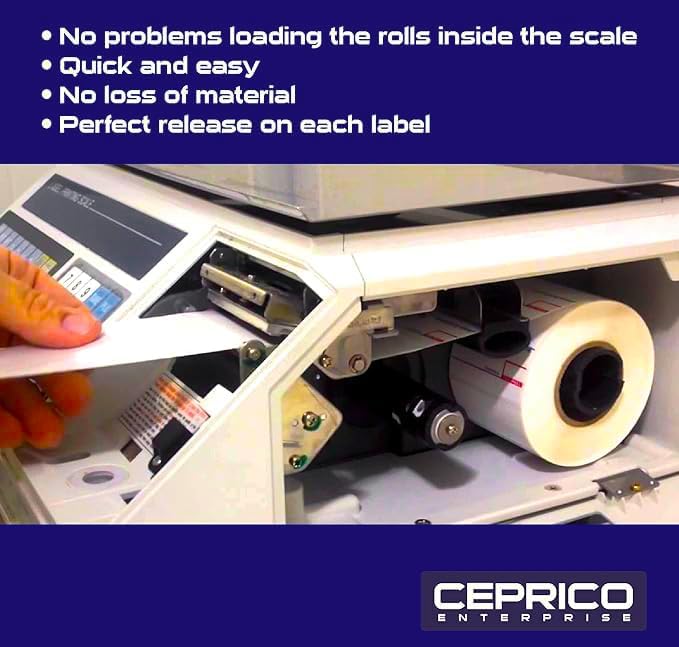 CEPRICO - Customizable CĀS Scale Labels - 144 Rolls of Thermal Printing Scale Labels – Compatible with CĀS LST-8020 | UPC Ingredient | Ideal for Supermarkets, Retailers and Grocery Stores