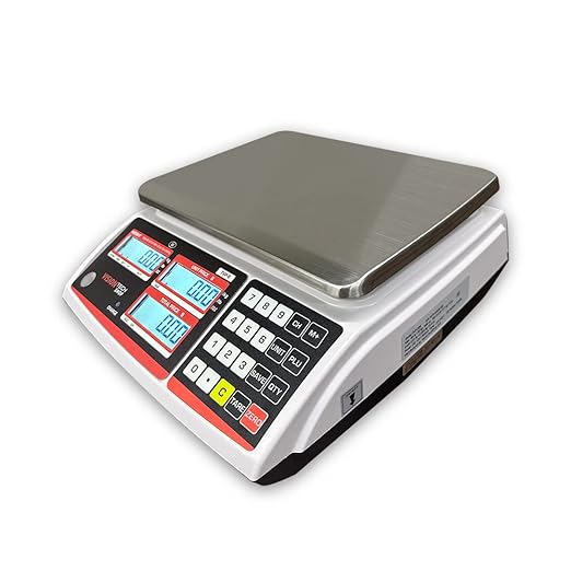 VisionTechShop TVP-12B Price Computing Scale, Lb/Oz/Kg Switchable, 12lb Capacity, 0.002lb Readability, NTEP Legal for Trade COC #19-038, NSF Certified