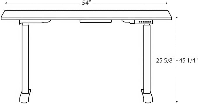 HON Coze Electric Standing Desk Adjustable Height, Coordinate Height Adjustable Desk, 54", White Top, White Base