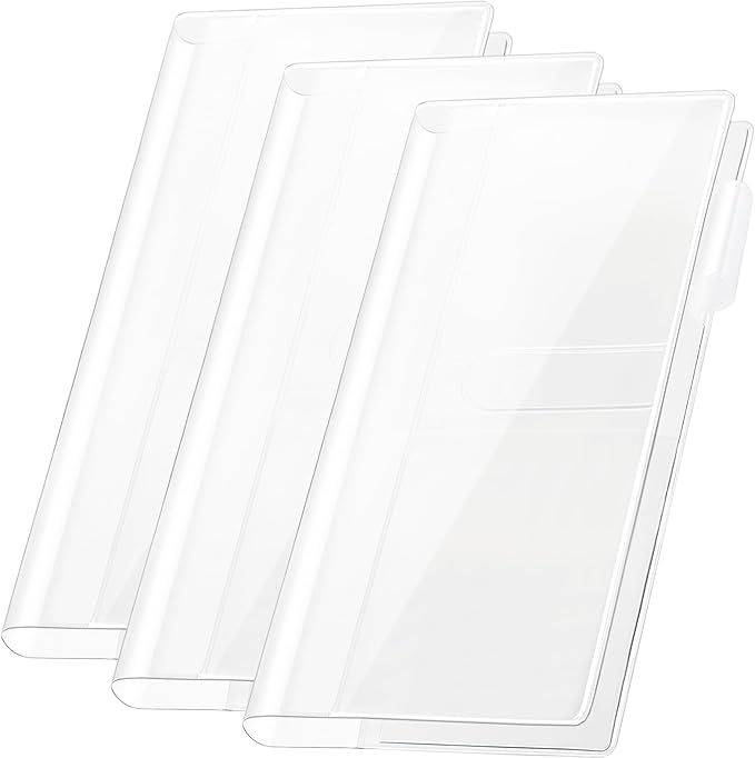 Clear Cover for Hobonichi Weeks Planner- 8.0x7.7 Inches,Plastic Book Cover for Weeks Book,Protective Sleeves Compatible with April Start & Mega Planners(3-Pack)