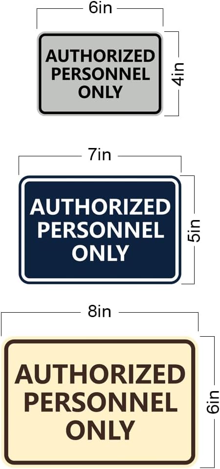 Signs ByLITA Classic Framed Authorized Personnel Only Sign (Red/Yellow) - Medium 1 Pack
