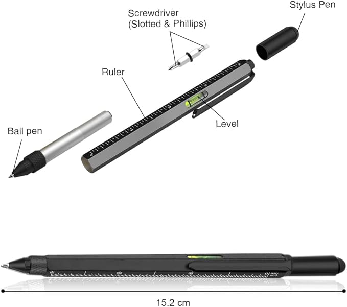 Dad Gifts for Fathers Day, 2PCS Multitool Pen, Stocking Stuffers for Mens Gifts for Him Husband, Father's Day for dad, Birthday for Men, Tools Cool Gadgets,Office Gift