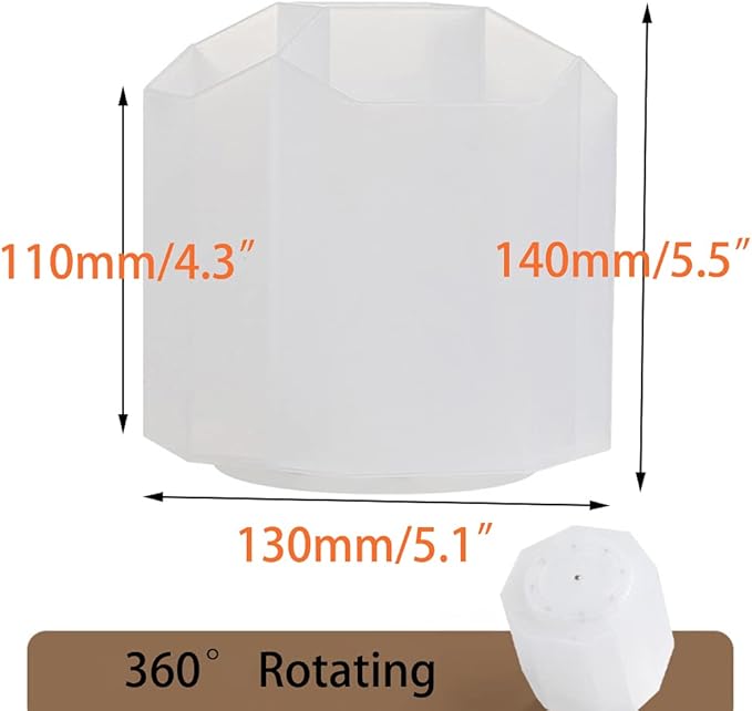 Rotating Desk Organizer, Pencil Holders, Office Accessories Caddy, School Supplies Organizer for Pen, Colored Pencil, Art Brushes, 5 Compartments, Gift for Teachers, Classmates, and Friends (Clear)