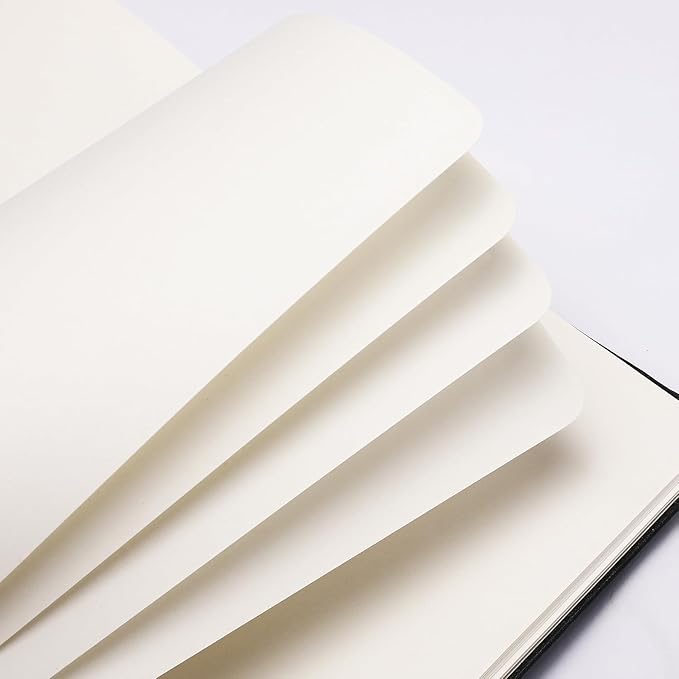 Hardcover Blank Journal Notebook For Women & Men - 170 Pages, Spiral Notebook for Sketch Book, Creative Writing, Drawing - A5 Grey