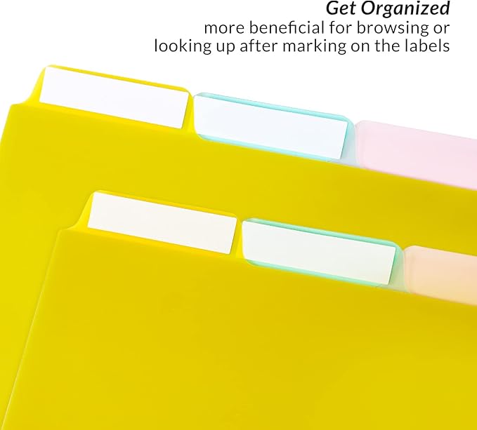 Seashell 3 Ring Binder Dividers with 5 Tabs,6 Sets Plastic Binder Dividers with 3 Hole Punch, Letter Size, Durable, Assorted Colors, School Subject Binder Organizers