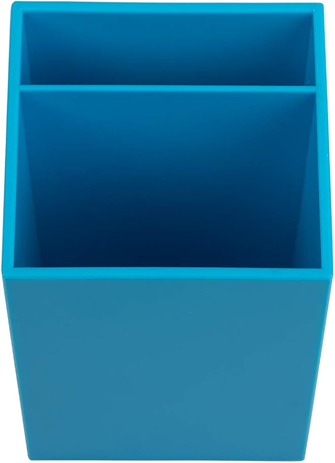 JAM Paper Plastic Pen Holder - Blue - Desktop Pencil Cup Sold Individually
