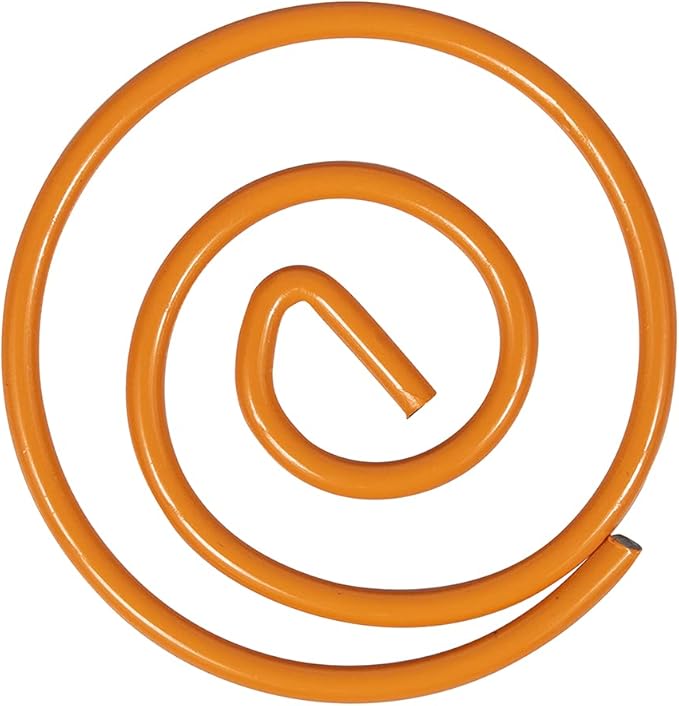 JAM PAPER Circular Paper Clips - Round Paperclips - Orange - 50/Pack