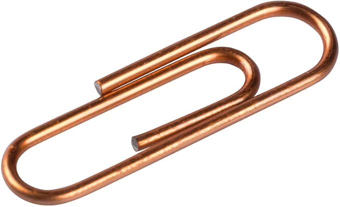 JAM Paper Colored Standard Paper Clips - Small - Rose Gold - 100/pack