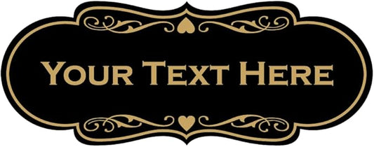 Designer Custom Personalizable Plastic Wall Sign | Your Custom Message | Easy to Install, Comes With Strong 2 Sided Foam Tape | Business & Home Signs