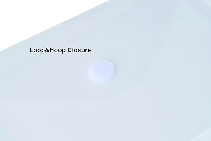 5.5’’ x 8.5’’ Clear Plastic Envelopes Cutting Dies Stencil Crafts Paper File Index Cards Holder 40 Pack Hook Loop Closure