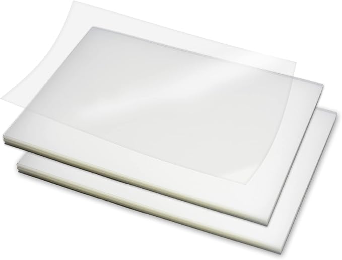 Rayson Clear Binding Cover - 15 mil Polypropylene, 8-1/2 × 11 inches, Durable Un-Punched Plastic Presentation Covers, 50-Pack (PP450C)