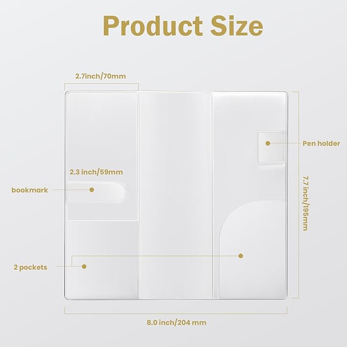 Clear Cover for Hobonichi Weeks Planner- 8.0x7.7 Inches,Plastic Book Cover for Weeks Book,Protective Sleeves Compatible with April Start & Mega Planners(1-Pack)