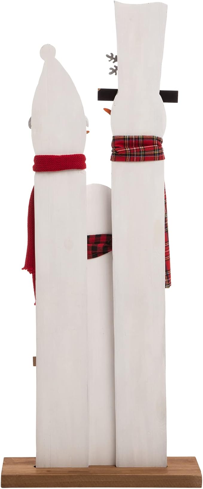 Glitzhome 35.43" H Wooden Snowman Family Porch Decor Merry Christmas Home Indoor Outdoor Porch Wall Christmas Decoration